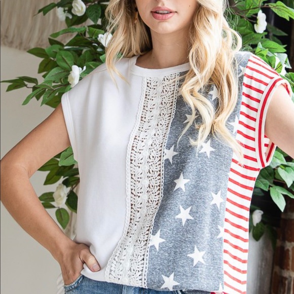 Patriotic Lace Tshirt - Picture 1 of 1